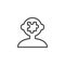 Creative thinking outline icon