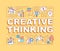 Creative thinking word concepts banner