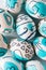 Creative trendy painted easter eggs