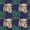 Creative tropical palm leaves seamless pattern. Jungle leaf wallpaper. Botanical floral background. Exotic plant backdrop