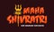 Creative typography of Mahashivratri ,elements with Hindi text Om namah shivaya