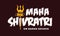 Creative typography on mahashivratri with hindi text om namah shivaya