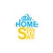 Creative typography stay home stay safe design