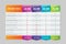 Creative vector illustration of business plans web comparison pricing table isolated on transparent background. Art design modern