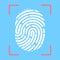 Creative vector illustration of fingerprint. Art design finger print. Security crime sign. Abstract concept graphic element. Thumb