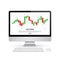 Creative vector illustration of forex trading diagram signals isolated on background. Buy, sell indicators with japanese