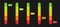 Creative vector illustration of level indicator meter with percentage units isolated on transparent background. Art