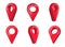 Creative vector illustration of locator, pin realistic 3d map pointers in various angle isolated on transparent