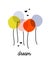 Creative vector illustration of multicolored balloons. Playful design for cute greeting card or pretty poster