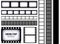Creative vector illustration of old retro film strip frame set isolated on transparent background. Art design reel cinema filmstri
