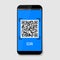 Creative vector illustration of phone mobile QR codes, packaging labels, bar code on stickers. Identification product