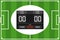 Creative vector illustration of soccer, football mechanical scoreboard. Stadium electronic sports scoreboard with soccer time and