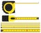 Creative vector illustration of tape measure, measuring tool, ruler, meter isolated on transparent background. Art