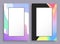 Creative Vertical Frames with Colorful Stains Set