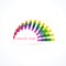 creative vibrant rainbow logo