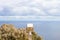 Creative view of lookout binoculars standing on Cape Point.