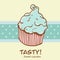 Creative vintage cupcake card