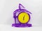 Creative violet and yelllow clock