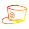 A creative warm gradient line drawing cartoon band hat