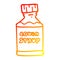 A creative warm gradient line drawing cartoon cough syrup