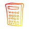 A creative warm gradient line drawing cartoon electronic calculator