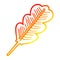 A creative warm gradient line drawing cartoon fallen leaf