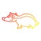 A creative warm gradient line drawing cartoon friendly badger