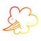 A creative warm gradient line drawing cartoon gust of air