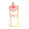 A creative warm gradient line drawing cartoon happy candle