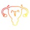 A creative warm gradient line drawing cartoon happy uterus