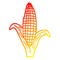 A creative warm gradient line drawing cartoon healthy corn