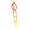 A creative warm gradient line drawing cartoon paint brush