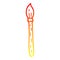 A creative warm gradient line drawing cartoon paintbrush