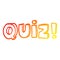 A creative warm gradient line drawing cartoon quiz font