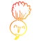 A creative warm gradient line drawing cartoon root vegetable