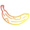 A creative warm gradient line drawing cartoon rotten banana