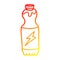 A creative warm gradient line drawing soda bottle