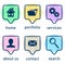 Creative website menu icons