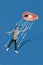 Creative weird bizarre collage of young guy hold eye parasol rain white arrows resist public opinion pressure