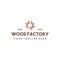 Creative wood factory logo design