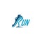 Creative wordmark logo, R for Run logo / Running logo vector template