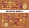 Creative world handicraft tools and equipment hobby or craft