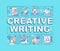 Creative writing word concepts banner