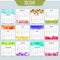 Creative Yearly Calendar for New Year 2016.