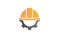 Creative Yellow Hardhat Construction helmet Logo Design Illustration