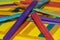 creatively arranged colorful sticks macrophotography
