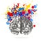 Creativity 3d metal human brain