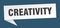 creativity banner. creativity speech bubble.