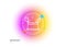 Creativity concept line icon. Graphic designer sign. Gradient blur button. Vector