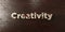 Creativity - grungy wooden headline on Maple - 3D rendered royalty free stock image